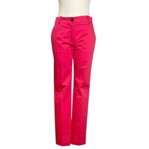 Lacoste coral pink straight leg chino trouser size 4